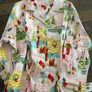 NWT The Cat’s Pajamas brand women’s Festive Holiday Print Pajama Set